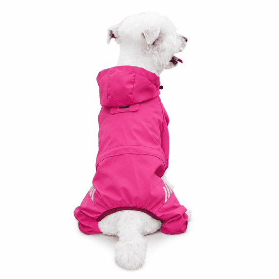 Waterproof Dog Raincoat – Lightweight Hooded Rain Jacket with Reflective Strips for Small Dogs, Breathable Four-Legged Design for Outdoor & Home,