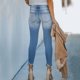 thumbnail image 3 of WILLBEST Jeans Mujer Pantalones Vaqueros Clásicos de Cintura Media para Mujer, Casuales, Cómodos y Elásticos Con Bolsillos para Uso Diario. Grande, 3 of 6