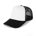 thumbnail image 1 of Gorra de malla de esponja en blanco, gorra bordada puntiaguda, gorra de viaje con protección solar impresa, gorra de béisbol para niños, 1 of 2
