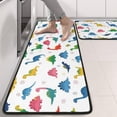 thumbnail image 2 of Kitchen Rugs Sets Of 2,Colorful Dinosaur Assortment Pattern Anti Fatigue Kitchen Mat Rugs Non Slip Washable,Decorative Kitchen Floor Mats for Kitchen,Sink,Laundry,17"x47"+17"x47", 2 of 5