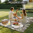 thumbnail image 4 of White Floral Outdoor Rug for Patio/Deck/Porch, Non-Slip Large Area Rug 3 x 5 Ft, Spring Farmhouse Vintage Flower Leaf Plant Indoor Outdoor Rugs Washable Area Rugs, Camping Rug Carpet Runner, 4 of 8