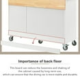 thumbnail image 6 of Rolling Mobile Kitchen Island with Solid Wood Top and Locking Wheels,52.7 Inch Width,Storage Cabinet and Drop Leaf Breakfast Bar,Spice Rack, Towel Rack & Drawer (White), 6 of 9