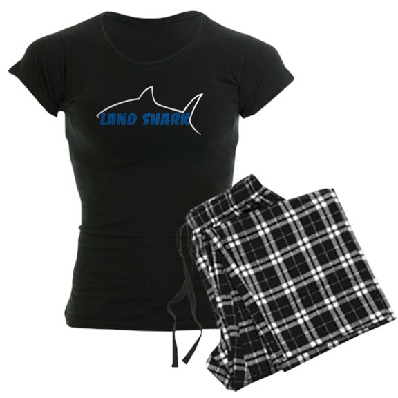CafePress - Land Shark Women's Dark Pajamas - Women's Short Sleeve Print T-Shirt and Pants Dark Cotton Pajama Set