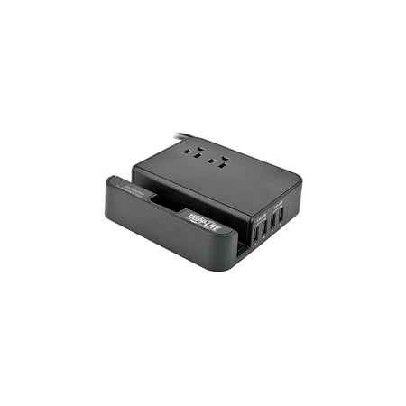 UPC: 0037332183385 | Tripp Lite Desktop Charging Station with Two-Outlet Surge Suppressor 6 ft 1080 J Black