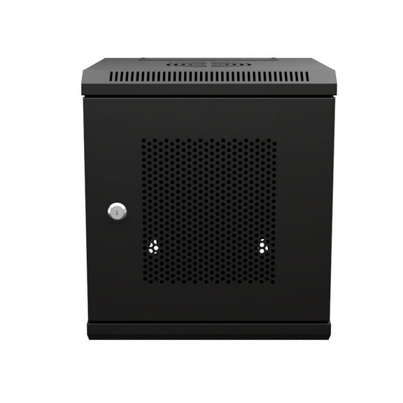 NavePoint 11.8 in Wall Mount Network Cabinet, 6U, Perforated, Black