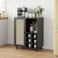 thumbnail image 2 of Farini Sideboard Buffet Cabinet, Bar Cabinet with Wine Racks and Adjustable Shelf for Kitchen, Living Room, Home Bar, Black, 2 of 8