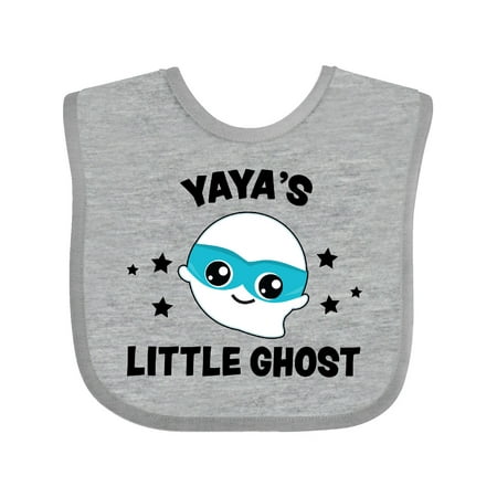 

Inktastic Cute Yaya s Little Ghost with Stars Gift Baby Boy or Baby Girl Bib