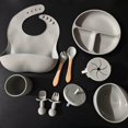 thumbnail image 4 of CJiaWei Child Feeding Set Silicone Baby Tableware 10 Pieces For Easy Mealtime Soft Collision Ideal For Feeding Little Ones, 4 of 4