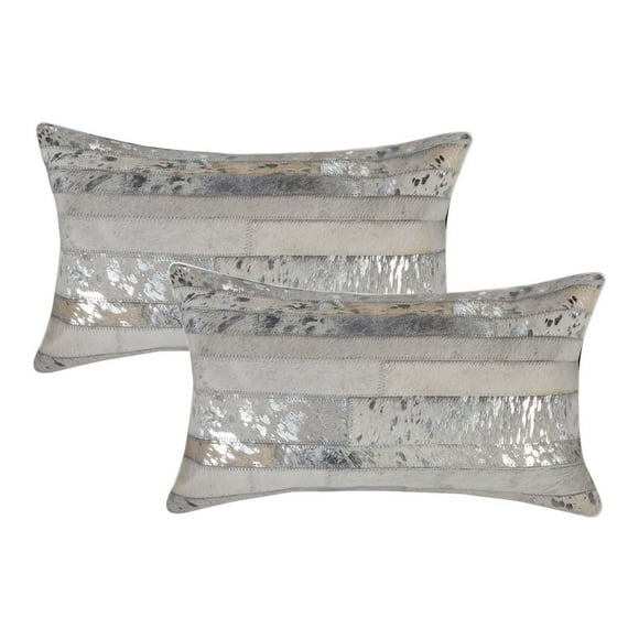 COUSSINS TORINO MADRID EN PEAU DE VACHE 12"X20" 2 PQT