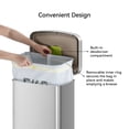 thumbnail image 6 of EKO Hudson Kitchen Trash Can, 20 Gallon Stainless Steel Rectangular Hands Free Step Lid Garbage Bin, Matte Silver, 6 of 6