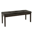 thumbnail image 2 of Weston Home Banford Velvet Tufted Nailhead Bench, Black, 2 of 5