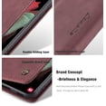 thumbnail image 2 of Samsung Galaxy S21 Ultra Case, Mantto Retro Cover Kickstand Folio Magnetic Phone Cover Luxury Cash Wallet Pocket With Card Slot High Qulity PU Leather Skin For Samsung Galaxy S21 Ultra, Wine Red, 2 of 13