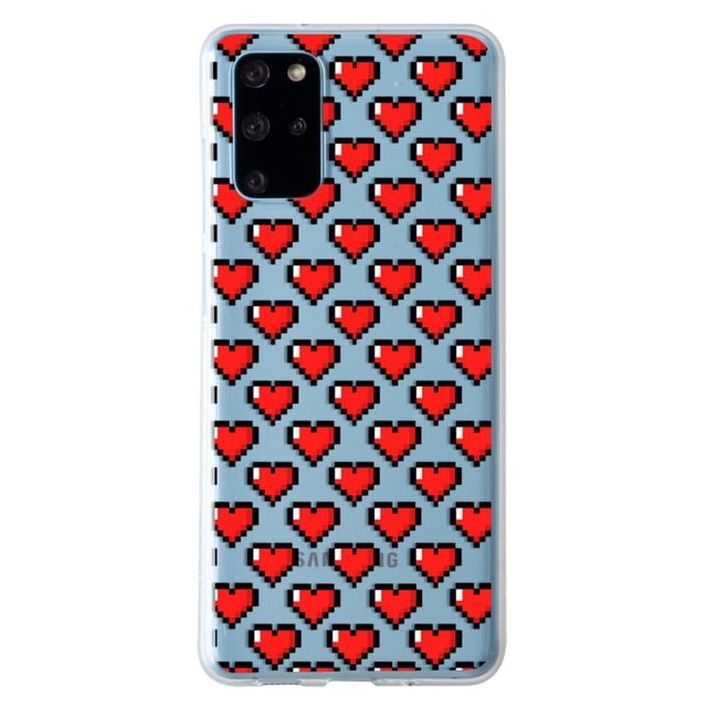 Funda para Galaxy S20 Plus InstaCase Protector Antigolpes con diseño Corazones Pixel