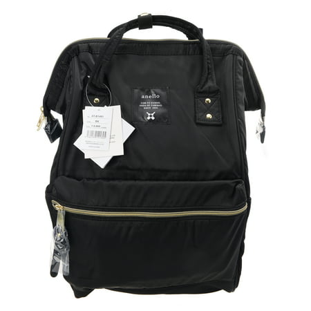 Anello Official Japan Shine Black Unisex Fashion Backpack Rucksack Diaper Travel Bag (Best Backpack For Japan Travel)