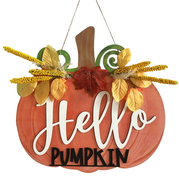 Decoración de calabaza colgante de Acción de Gracias para el jardín de la casa de campo (amarillo 30*30cm)