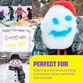 thumbnail image 5 of Chameleon Colors Paint Your Own Snowman Kit - Color Powder Snowman Decorating Kit - Includes 8 Packets of Colored Chalk in 4 Colors, 4 Squirt Bottles, Snowman Top Hat, and Scarf, 5 of 6
