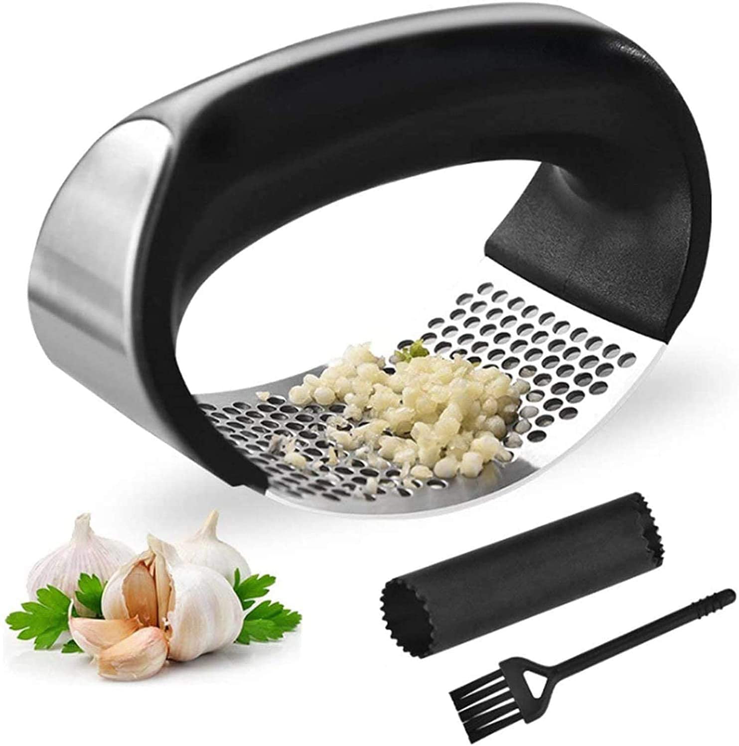Kitchen Tool Garlic Chopper Slicer Cutter Grinder Hand Twist Presser Masher