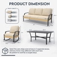 thumbnail image 2 of YODOLLA Outdoor Patio Conversation Set, Beige All-Weather Wicker Furniture Set with Rocking Chair for Porch or Garden, 2 of 9