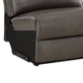 thumbnail image 4 of Siya 40 Inch Armless Chair, Brown Top Grain Leather, Tufted Back- Saltoro Sherpi, 4 of 5