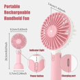 thumbnail image 2 of Handheld Fan - Mini Portable USB Rechargeable Fan with 3 Adjustable Speeds, Battery Operated, Cooling Hand Fan and Small Fans for Boys Girls Kids, Hom, 2 of 4
