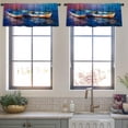 thumbnail image 3 of LALILO Kitchen Curtain Valance Oil Fishing Modern Boat Rod Pocket Window Curtain 52"x 18" Set of 2, 3 of 5