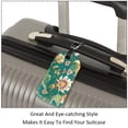 thumbnail image 3 of Square 2Pack PU Leather Vintage Flowers Cruise Luggage Tag with Privacy Cover and Name ID Tag for Travel Handbags Backpacks Luggage Tags, 3 of 6