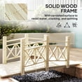 thumbnail image 5 of 5' Wooden Footbridge for Garden Ponds, Creeks, and Backyard Streams | Natural Wood Bridge, 5 of 6