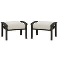 thumbnail image 4 of Heynemo Durable Iron Patio Footstool with Cushions – Stable, Weather-Resistant Outdoor Ottoman for Relaxation & Extra Seatin, Black, 4 of 4