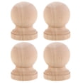 thumbnail image 1 of GOOHOCHY 4pcs Finials for Bed Posts Unfinished Wood Light Yellow for DIY Enthusiasts Interior Design, 1 of 6