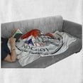 thumbnail image 6 of British Soft Flannel Fleece Throw Blanket, London England Grunge Stamp Flag Nostalgic National Graphic, Cozy Plush for Indoor and Outdoor Use, 70" x 90", Pale Grey Navy Blue, by Ambesonne, 6 of 6