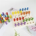 thumbnail image 6 of Wooden Cylinder Socket Blocks, Montessori Math Toys For Kids, Early Educational Shape Sorting Game, Colorful Counting Puzzle, STEM Learning Toy, Fine Motor Skills Activity, 7 Color Matching Set, 6 of 8