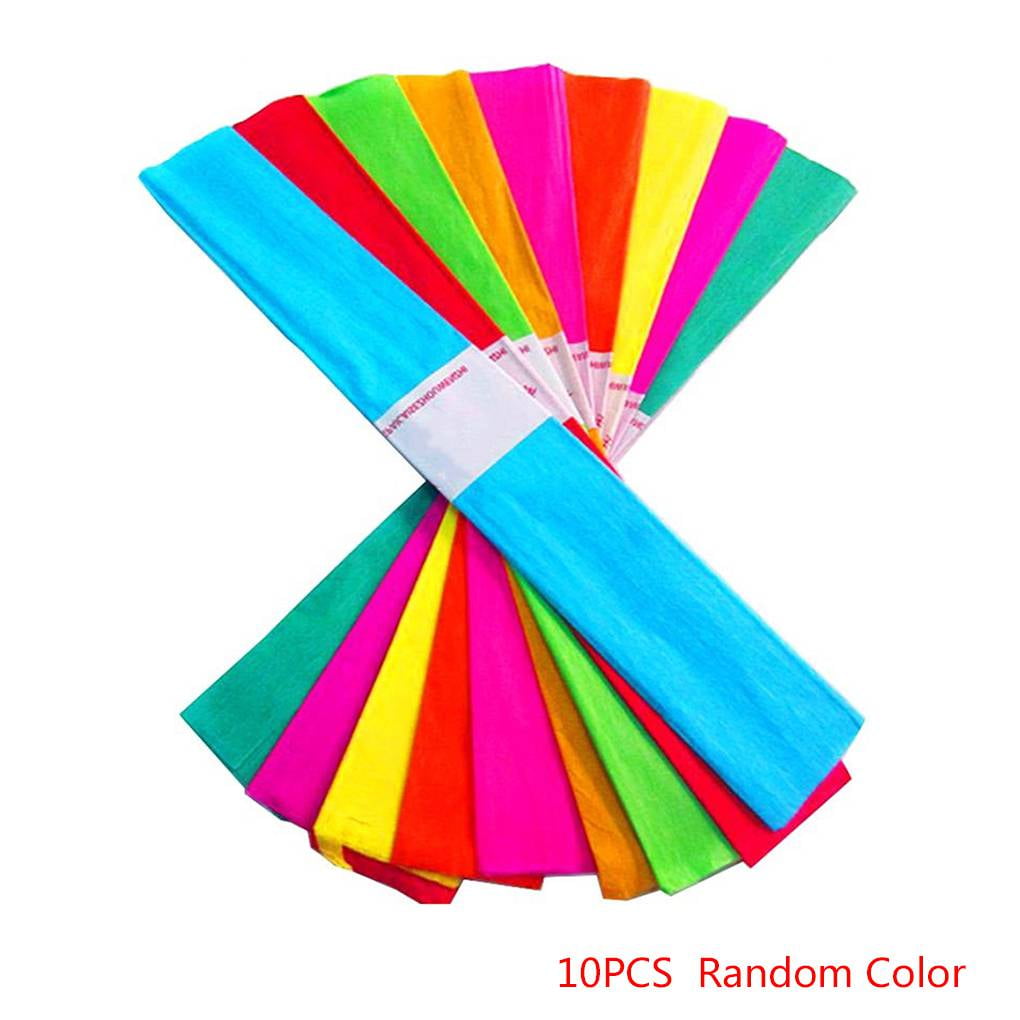 GeweYeeli 10pcs Craft Crepe Paper Roll Sheets Wrapping Florist