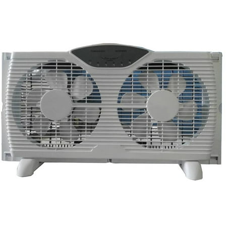 Cool Works BP6-9 9" 3-Speed Digital Twin Window Fan with Remote