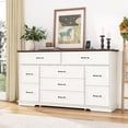 thumbnail image 2 of Farmhouse 9-Drawer Dresser with Charging Station & USB Ports, 63-Inch Wide Chest of Drawers Storage Cabinet for Bedroom Living Room, 2 of 8