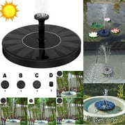 Pompe solaire pour fontaine de bain d'oiseaux, pompe submersible d'arrosage extérieur, pompes à eau autoportantes avec panneau solaire de 1,4 W pour patio de bassin de piscine de jardin
