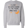 thumbnail image 2 of Inktastic I Love My Little Sister to the Moon and Back Adult Sweatshirt, 2 of 4