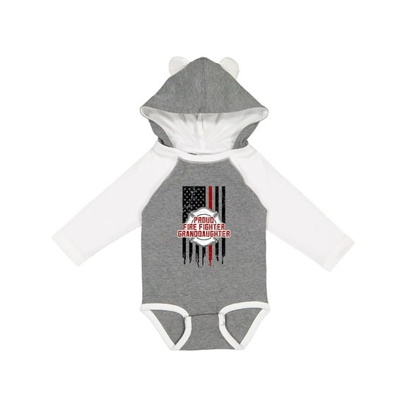 Inktastic Proud Firefighter Granddaughter Girls Long Sleeve Baby Bodysuit