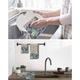 thumbnail image 5 of Hello Spring Kitchen Dish Towels for Drying Dishes Set of 3, Pastoral Purple Bottle Floral Wooden Plaid Waffle Weave Microfiber Hand Tea Bathroom Towels Quick Dry & Absorbent Towel 12x12, 5 of 7