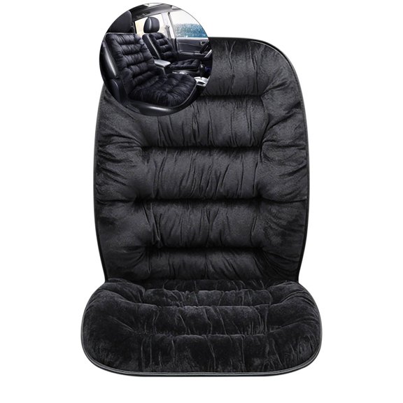 WNFJR Car Seat Cushion Plush Seat Covers for Front Car Seat Bottom Backrest,Seat Cushion Protector Universal Warm in Winter Works with Sedan SUV Pickup Minivan