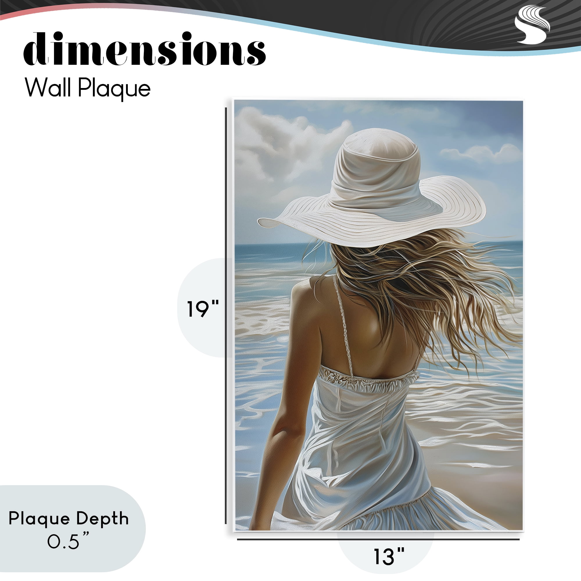 Stupell Industries Seaside Breeze & Flowing Dress Wall Plaque Art, design by Imagine It Images