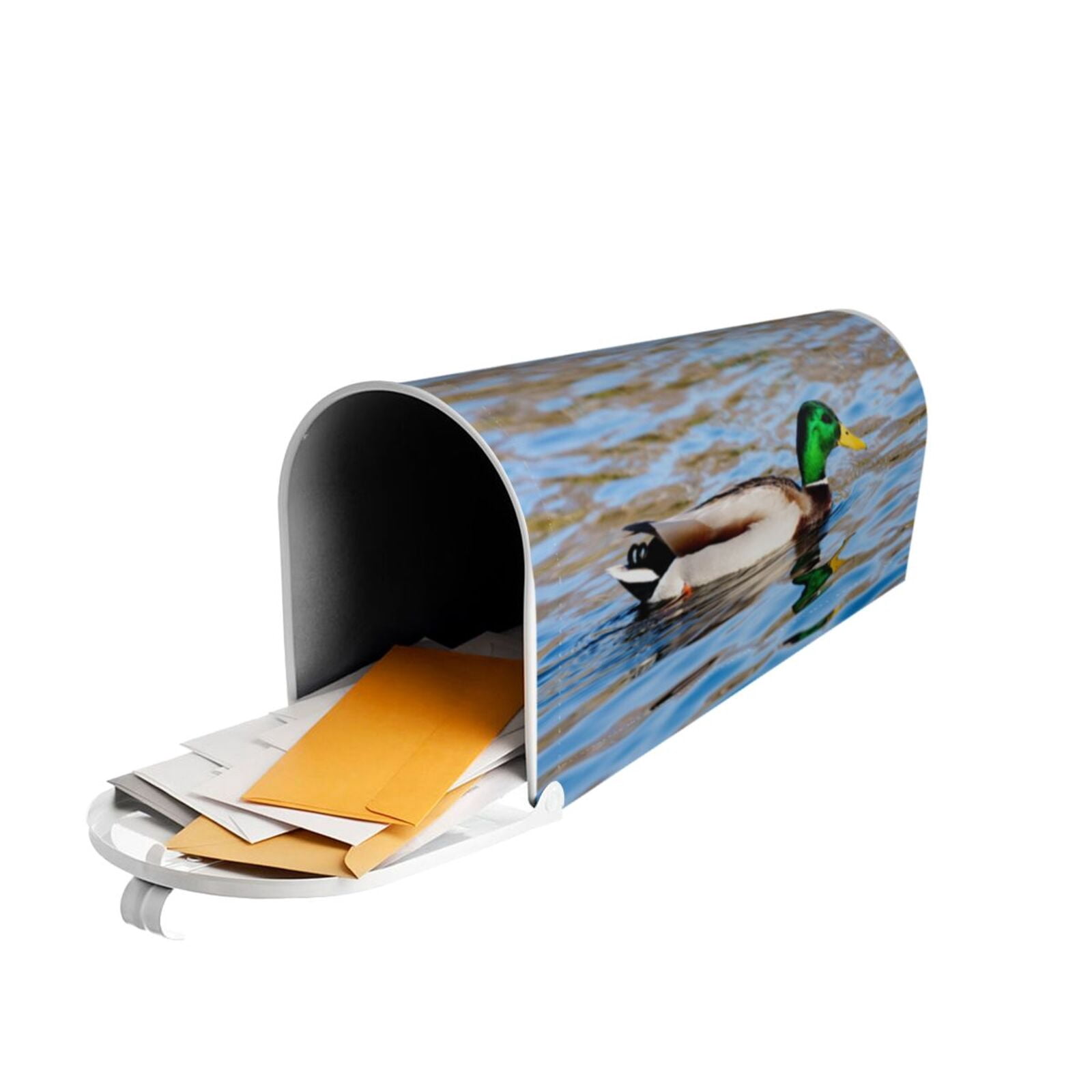 Logiee Mallard Duck Swimming In A River Print Post Letter Box Wrap Decor, Mailbox Cover Suitable for Standard Mailbox and Large Size Mailbox,Outdoor Yard Decoration-21x18 in