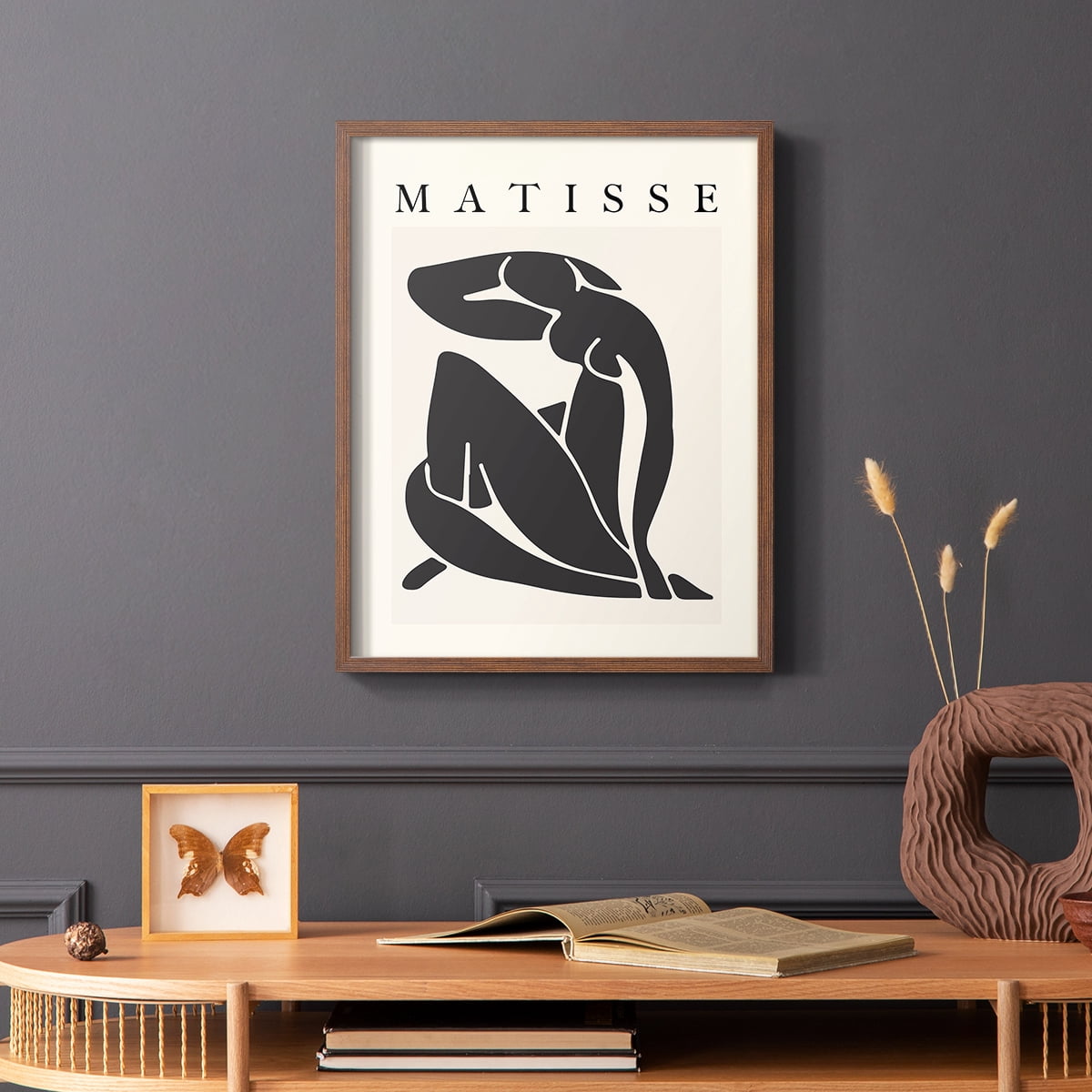 Matisse CCCLXXIX in Brown Solid Wood 22 x 28 Framed Print