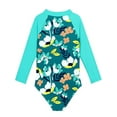 thumbnail image 3 of 2-8T Toddler Little Girls Zipper Long Sleeve Rash Guard One Piece Swimsuit Kids UPF 50+ Sun Protection Swimwear Bathing Suit, 3 of 4