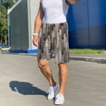 thumbnail image 4 of Haiem Wooden Texture Men's Pajama Short with Soft Woven Cotton Elastic Waistband Sleep Short-Large, 4 of 9