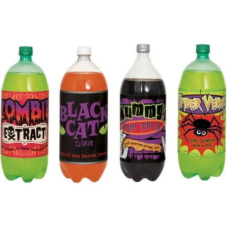 Halloween Soda Bottle Labels, 4-Count - Walmart.com