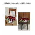 thumbnail image 6 of Christmas Chair Seat Covers for Dining Room Stretch Chair Seat Covers Set of 6, Winter Snowman Xmas Trees Balls Red Black Plaid Chair Seat Protector Cushion Slipcovers for Kitchen Restaurant Office, 6 of 6