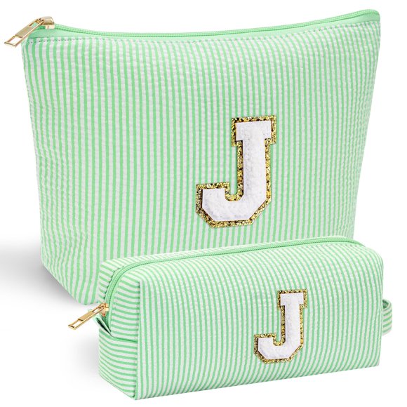 YOOLIFE - Bonita bolsa de maquillaje para chicas - Ideas de regalo para adolescentes | Bolsa de maquillaje con inicial | Regalos personalizados para amigas | Bolsa para el cuidado de la piel | Regalos