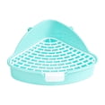 thumbnail image 2 of Trayknick Pet Toilet Convenient Rabbit Litter Box Easy to Clean Large Hollowed-out Triangular Area Small Animal Toilet Pet Supply Blue, 2 of 13