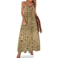 thumbnail image 2 of Hiéroglyphes Égyptiens sur papyrus Robe Sans Manches Robes de Soirée Robes d'Été pour Femmes 2024, 2 of 5