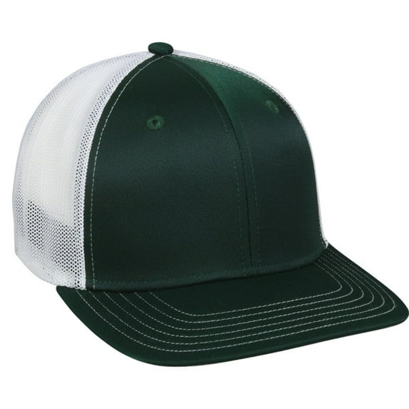 Outdoor Cap CT120M Extra-flexible Slight Pre-curved Visor, Dk.Green/White, S/M
